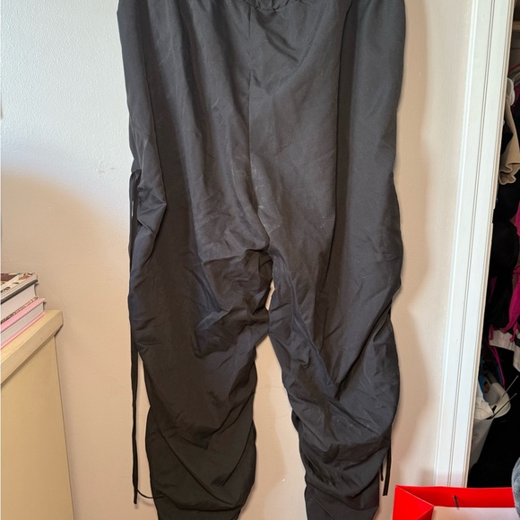 SHEIN Wide Scrunch Hem Tie Pants - Picture 1 of 6